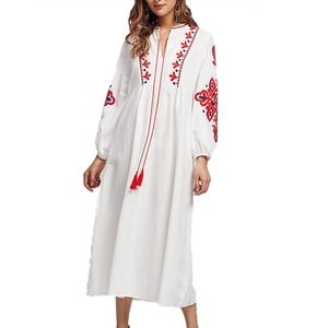 NWT Linen Embroidered Dress | 1XL